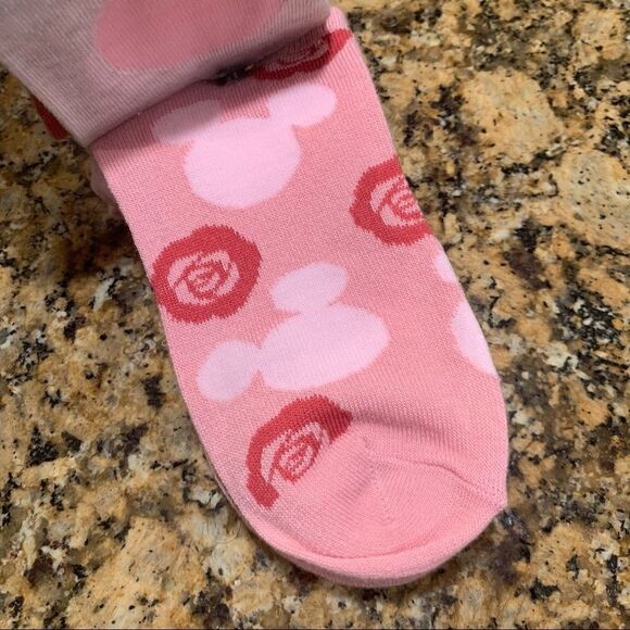 Disney Minnie Mouse Pink & White Socks 6 Pair Low Cut - Picture 4 of 8